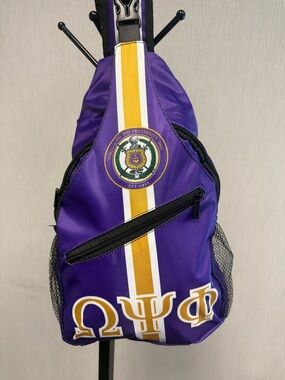 Omega Psi Phi Purple & Gold Sling Bag